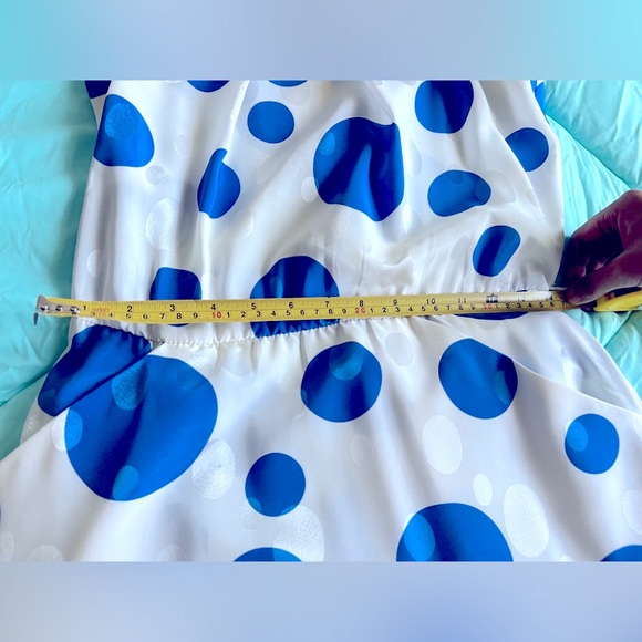 Silk vintage dress polka dots - Picture 5 of 5